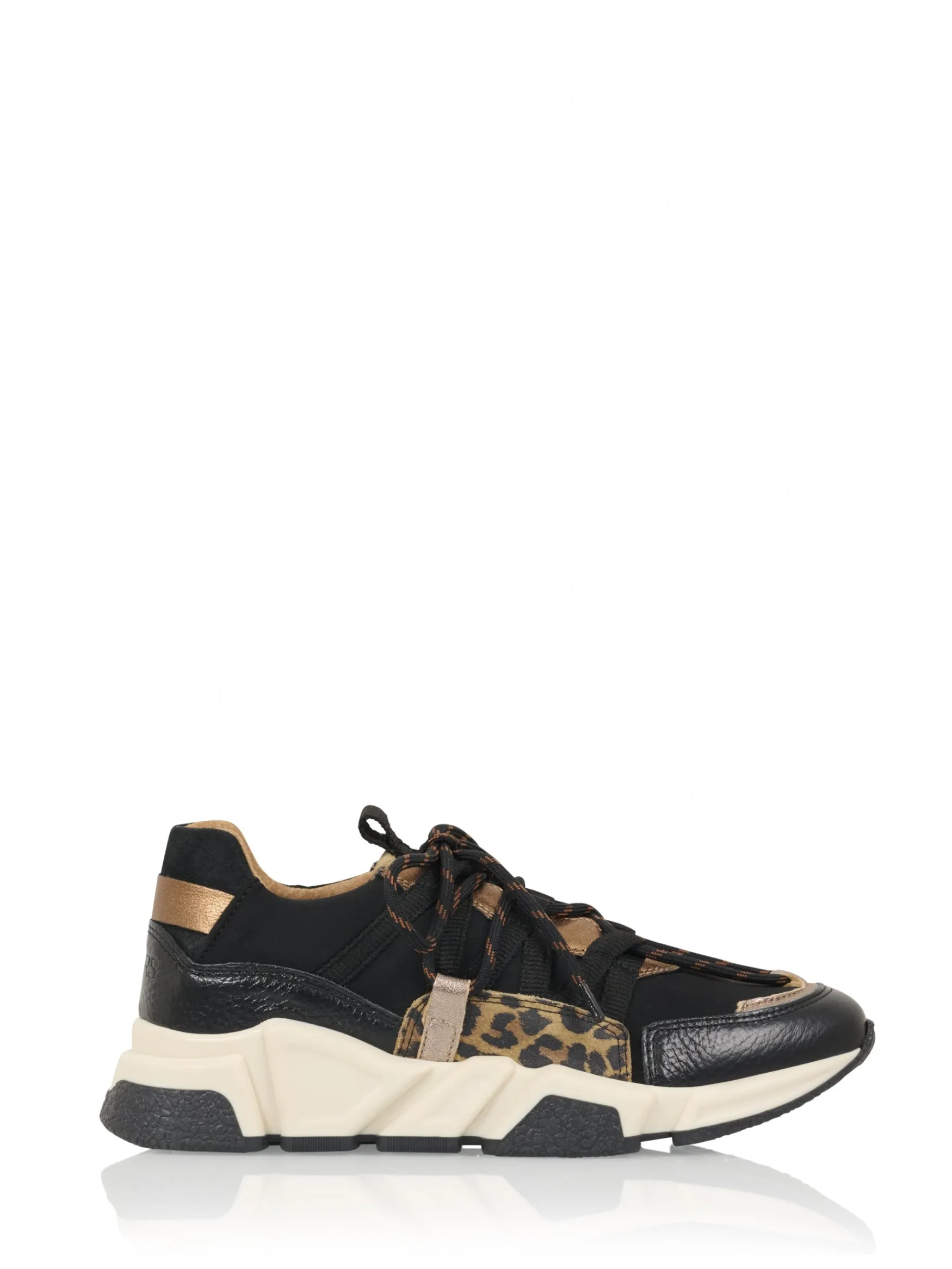 DWRS label LOS ANGELES leopard - Sneakers | Black / Cognac>DAMES Sneakers