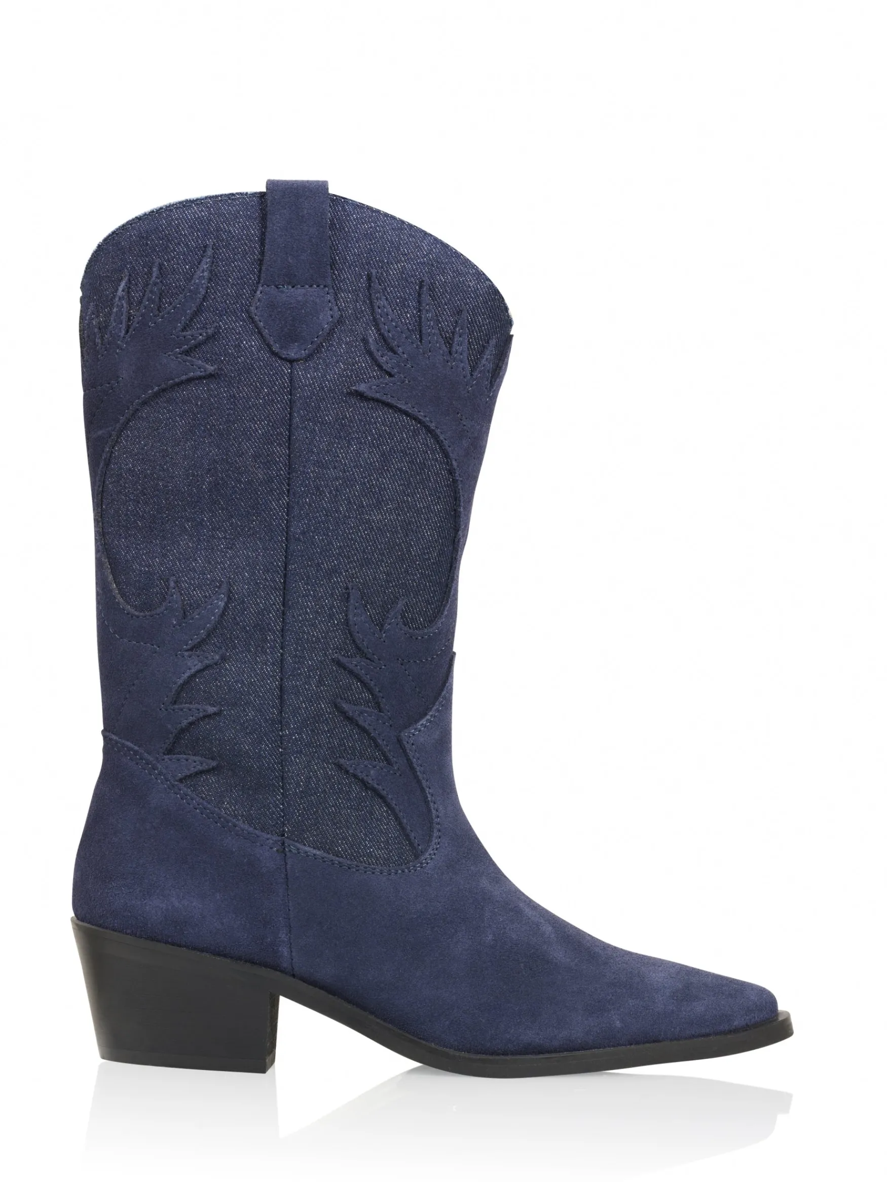 DWRS label MESSINA denim - Westernboots | Navy / Jeans>DAMES Laarzen | Westernboots