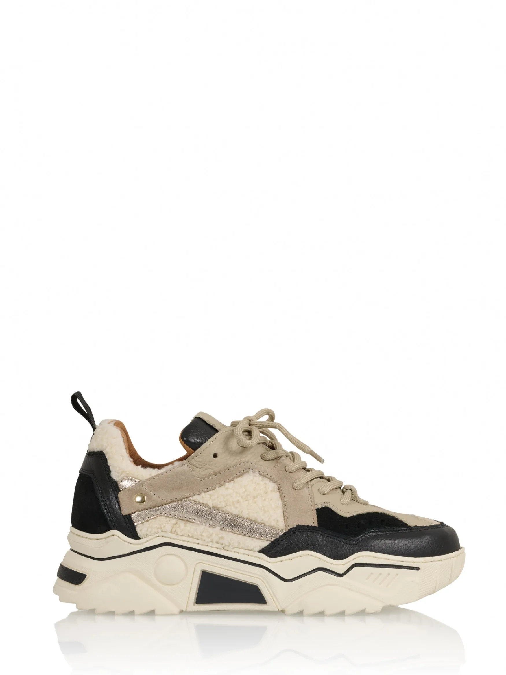 DWRS label PLUTO teddy - Sneakers | Black / Off white>DAMES Sneakers