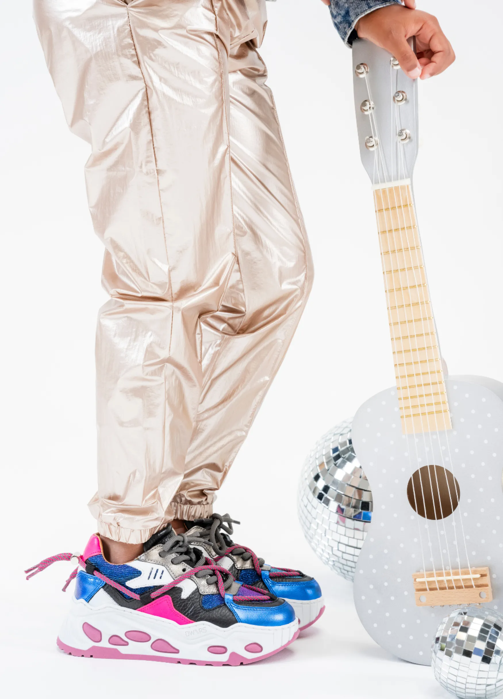 DWRS label SATURNUS KIDS sparkling - Sneakers | Kobalt / Neon Pink>Kinderen Kinderen