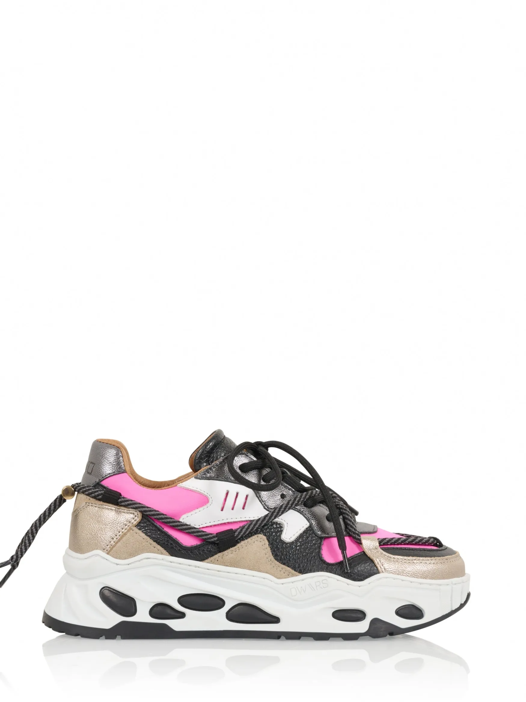 DWRS label SATURNUS metallic - Sneakers | Neon Pink / Black>DAMES Sneakers